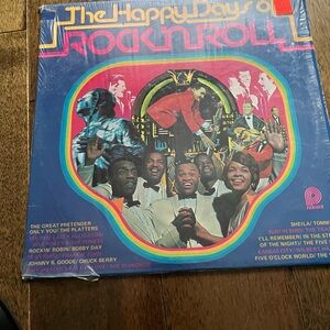 Vintage The Happy Days of Rock 'n' Roll Vinyl Record